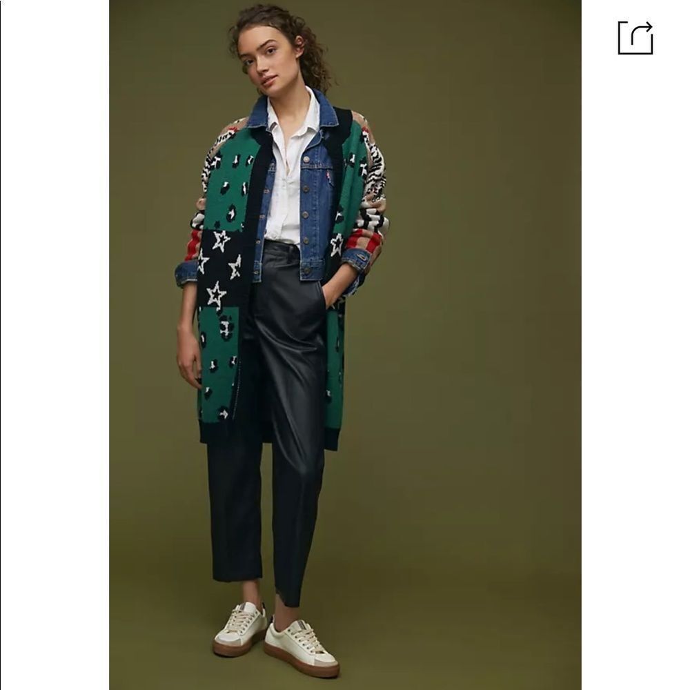New Anthropologie Vilagallo Starry Leopard Cardigan Small #210